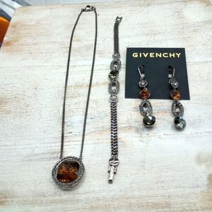 Givenchy Stone Necklace, Bracelet & Earring Set